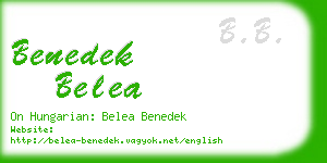 benedek belea business card